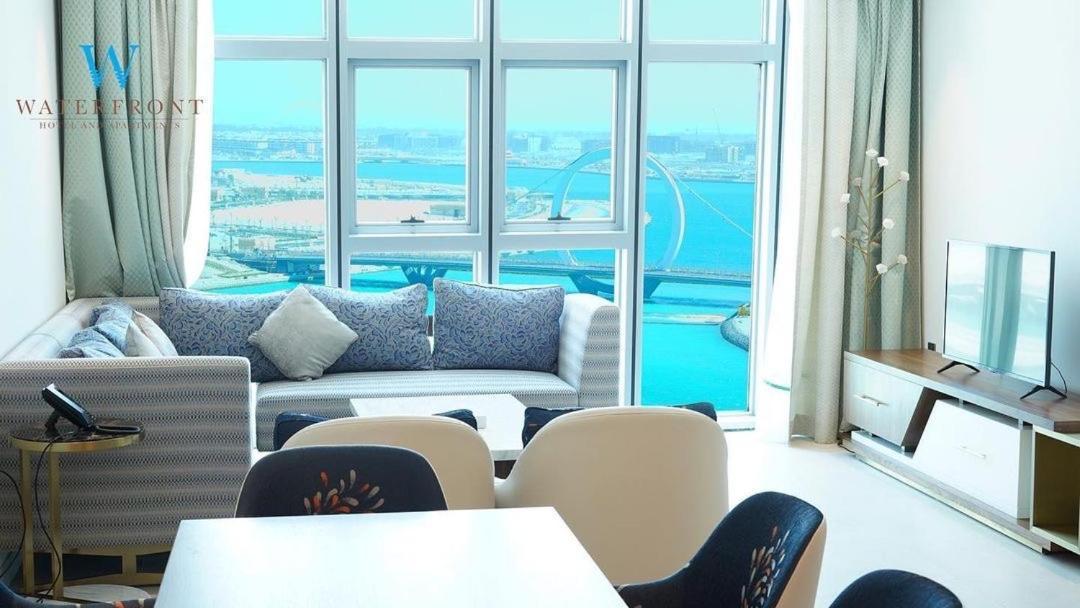 Waterfront Hotel Apartment Lusail Exterior photo A living room in a condominium